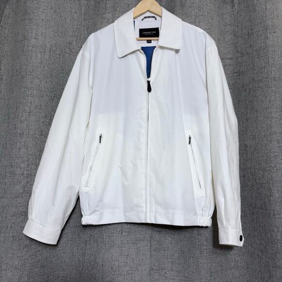London Fog Other - London Fog Jacket Men Large Cream Bomber Lightweight Classic